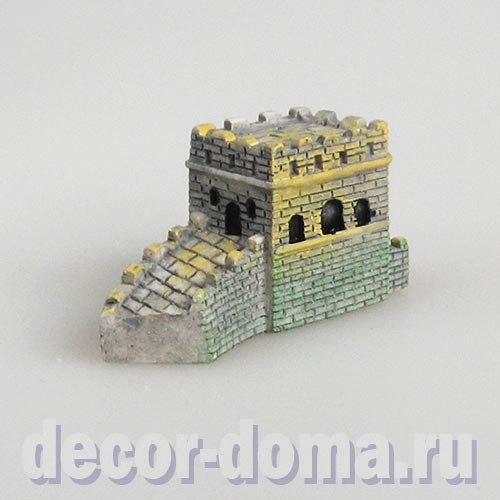 Крепостная башня с частью стены, 4,5 см, полистоун