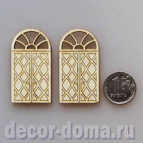 Дверь мини, лучистая готика, 4,5 х 2,5 см, 2 шт. Дверь мини, лучистая готика, 4,5 х 2,5 см, 2 шт.