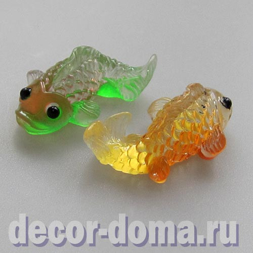 Рыбки полупрозрачные, 3 см, фигурки миниатюрные, 2 шт. Рыбки полупрозрачные, 3 см, фигурки миниатюрные, 2 шт.