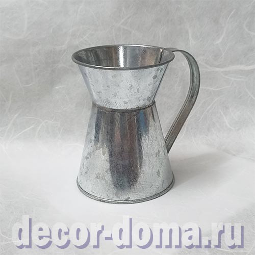 Заготовка для декора металлическая, кувшин 6,5 х 9 см