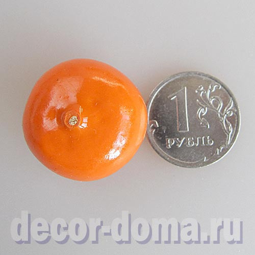 Мандарины мини, 2,5 см, фрукты декоративные, 5 шт.