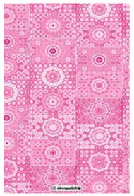 Бумага Decopatch, 631, Цветы из точек розовые