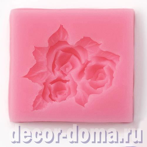 Розы, молд силиконовый, 4,5 х 5 см Розы, молд силиконовый, 4,5 х 5 см