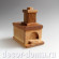 Русская печь, шкатулка, игрушка деревянная, 10 см, бук