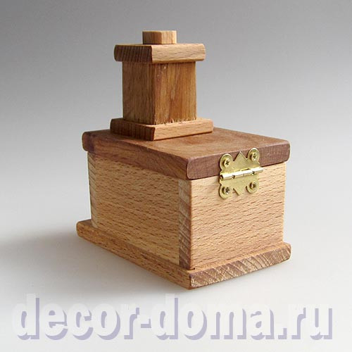 Русская печь, шкатулка, игрушка деревянная, 10 см, бук