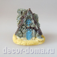 Домик гнома, 4,5 см, коричневая крыша
