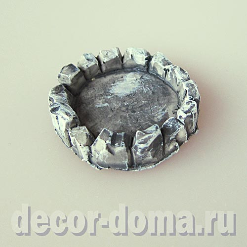 Основа для мини-прудика, 4 см, цвет серый Основа для мини-прудика, 4 см, цвет серый