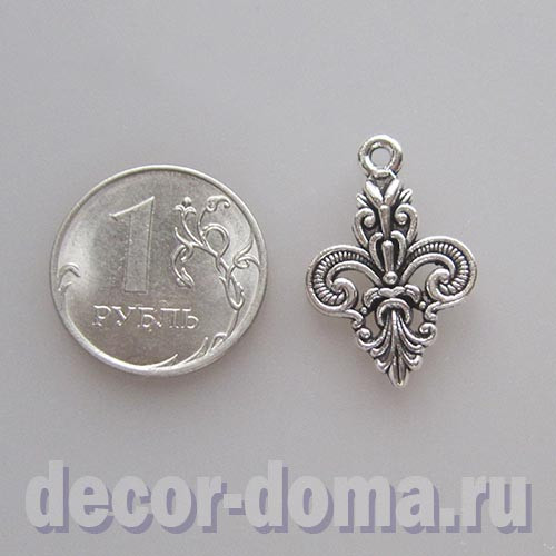 Узор дамаск, 2,5 см, подвеска металлическая Узор дамаск, 2,5 см, подвеска металлическая