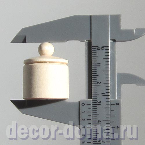 Банка, сахарница, 3 см, посуда миниатюрная деревянная