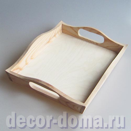 Набор из 3 деревянных подносов
