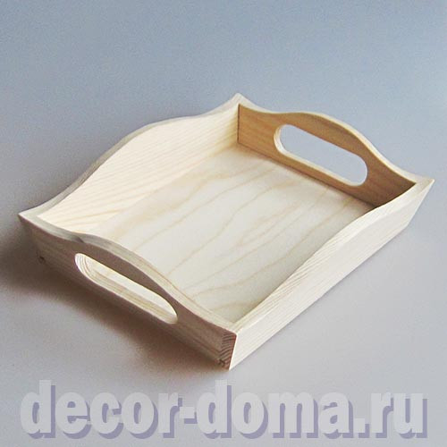 Набор из 3 деревянных подносов