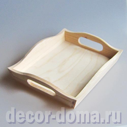 Набор из 3 деревянных подносов