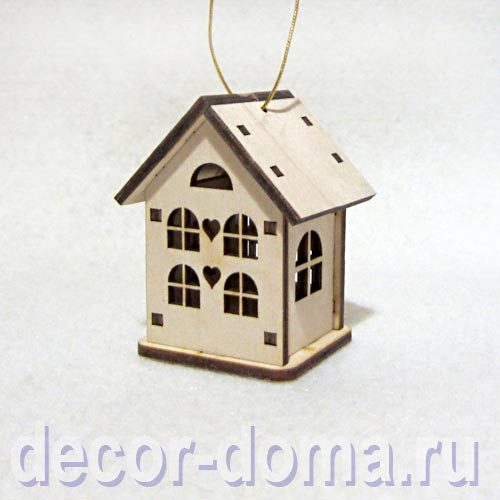 Домики на ёлку, подарочный набор в коробочке, 3 шт.