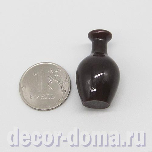 Ваза с узким горлом, кукольная миниатюра, 3 см