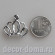 Украшение, корона серебристая, 2,5х2 см