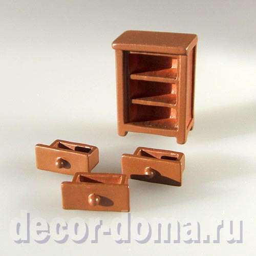 Комод, мебель мини, серия Шоколадная классика