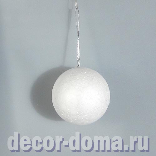 Шар из пенопласта, 7 см, с подвесом Шар из пенопласта, 7 см, с подвесом
