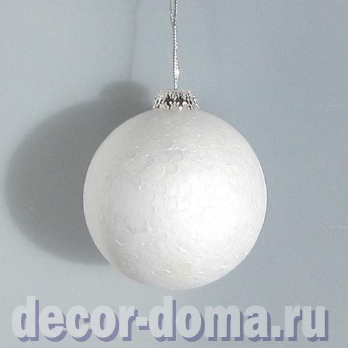 Шар из пенопласта, 7 см, с колпачком Шар из пенопласта, 7 см, с колпачком