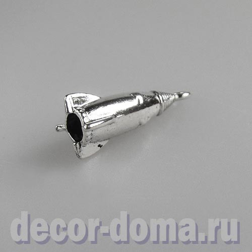 Ракета, металлическая подвеска, 2,5 см Ракета, металлическая подвеска, 2,5 см