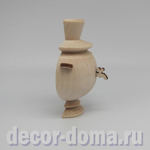 Самовар пузатый, половинка, для наклеивания и магнитов, фигурка деревянная Самовар пузатый, половинка, для наклеивания и магнитов, фигурка деревянная