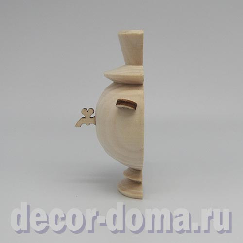 Самовар пузатый, половинка, для наклеивания и магнитов, фигурка деревянная Самовар пузатый, половинка, для наклеивания и магнитов, фигурка деревянная