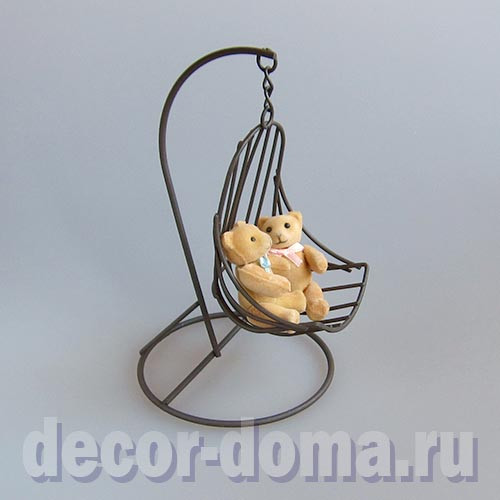 Кресло дачное подвесное, 16 см, металл коричневый