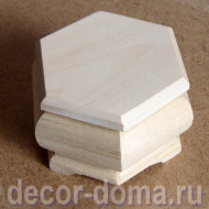 Шкатулка деревянная (массив липы) ларец фигурный, шестигранник, 12 см Шкатулка деревянная (массив липы) ларец фигурный, шестигранник, 12 см