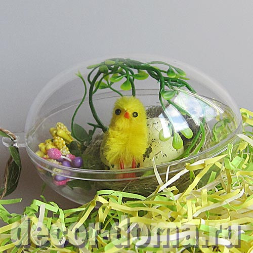 Яйцо, 10 см, из прозрачного пластика, 5 шт.