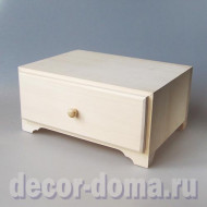 Шкатулка-комод, массив липы, 25х18 см Шкатулка-комод, массив липы, 25х18 см