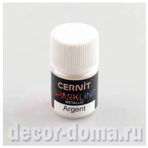 Порошок-пигмент Cernit Sparkling, Metallic, 5 г, цвет 080, серебро Порошок-пигмент Cernit Sparkling, Metallic, 5 г, цвет 080, серебро