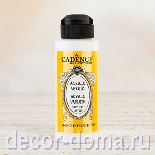 Лак акриловый Cadence Acrylic Varnish, сатин, на водной основе, 25 мл
