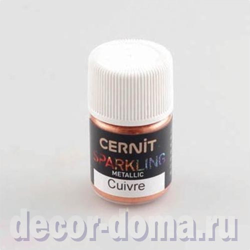 Порошок-пигмент Cernit Sparkling, Metallic, 5 г, цвет 057, медь Порошок-пигмент Cernit Sparkling, Metallic, 5 г, цвет 057, медь