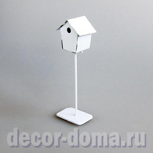 Скворечник мини на ножке, металл, 10,5 см Скворечник мини на ножке, металл, 10,5 см