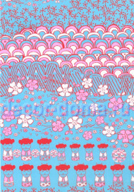 Бумага Decopatch, 615, Японские мотивы, стилизация