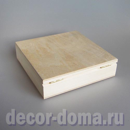 Шкатулка, массив липы и фанера, 15х14х6 см