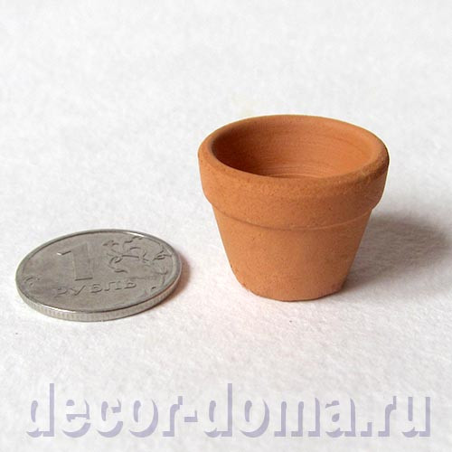 Горшок цветочный мини, 2 см