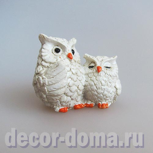 Полярные совы, мама и малыш, 3,5 см