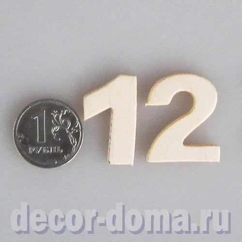 Набор цифр из шпона, 2,5 см, от 0 до 9 Набор цифр из шпона, 2,5 см, от 0 до 9